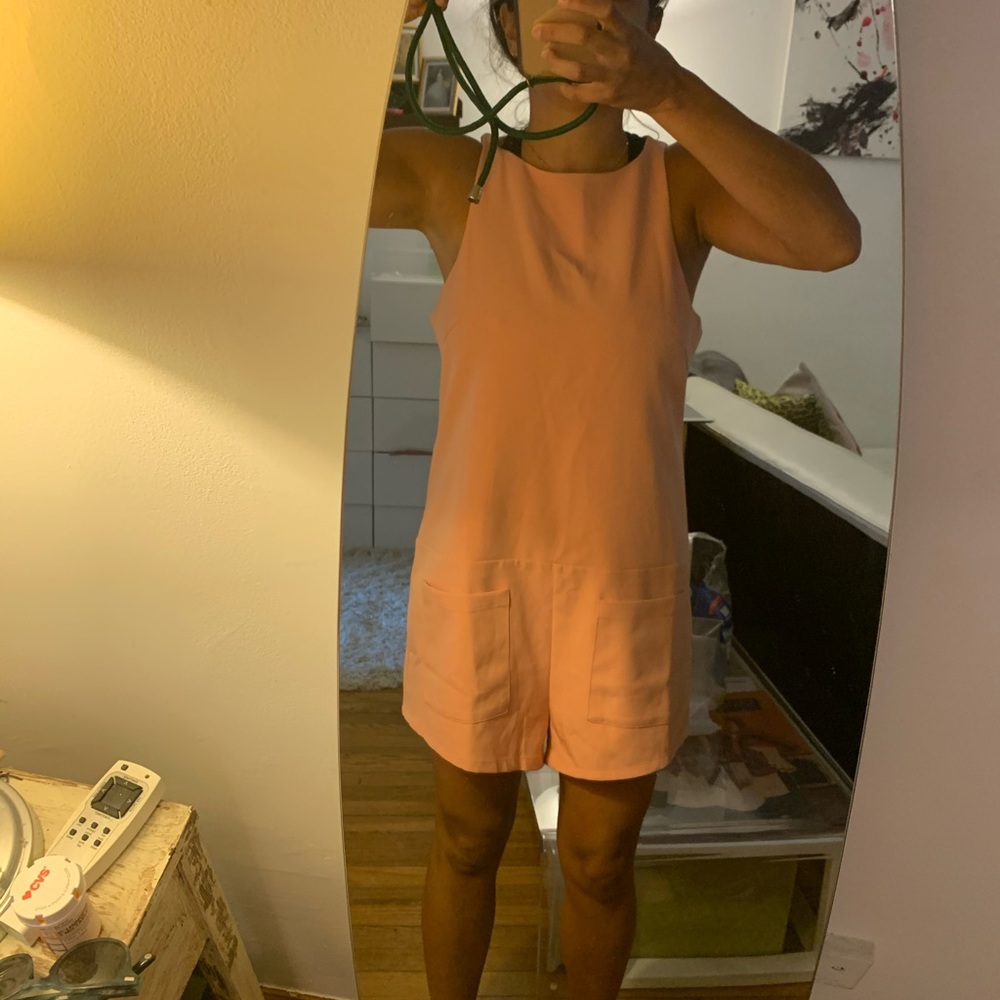 Tobi - orange / salmon romper